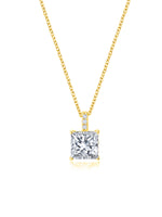 Radiant Cut Solitaire Bezel Set Pendant Small Finished