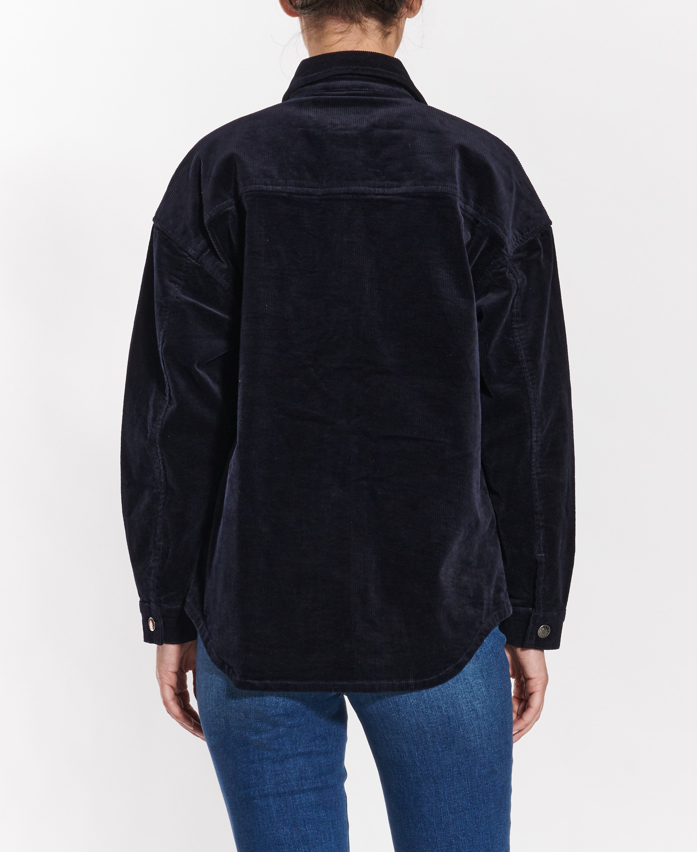  Oversized Shacket by Oat New York - Navy - Bonton