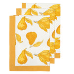 Orchard Pear Mustard/Grey Tea Towels Set of 3