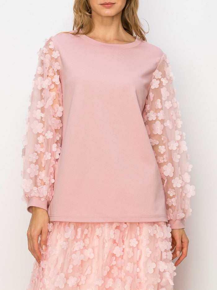 Reia Top With Flower Lace