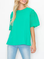 Ramona Top With Lace Eyelet