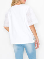 Ramona Top With Lace Eyelet