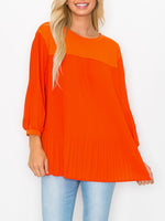 Raelynn Top with Chiffon Front Pleating