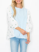 Robin Top With Embroidered Flowers