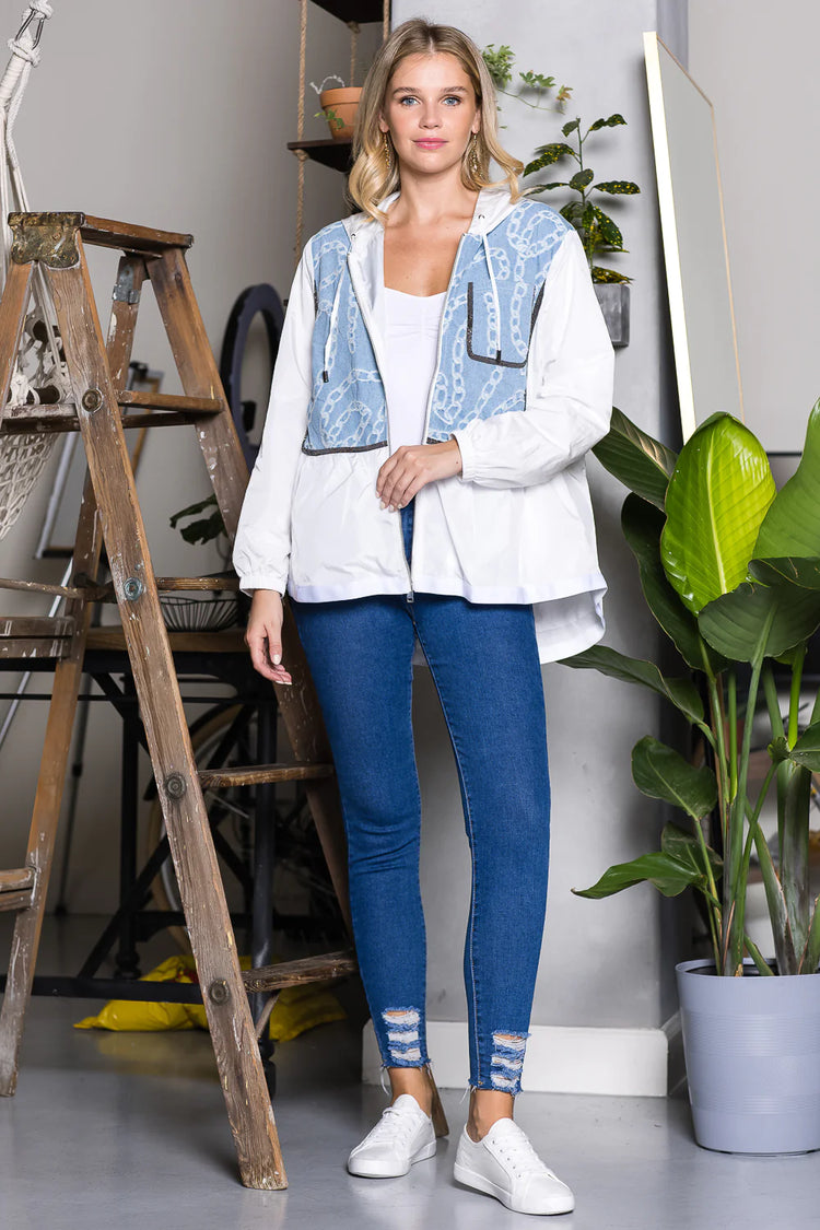 Joan Jacket With Denim & Metallic Trim