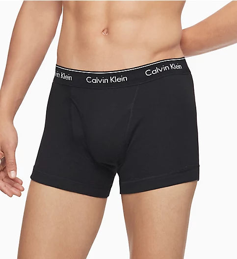  Calvin Klein Cotton Classics Trunk 3 Pack - Black - Bonton