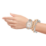 Analog Watch-Matching Bracelet Set