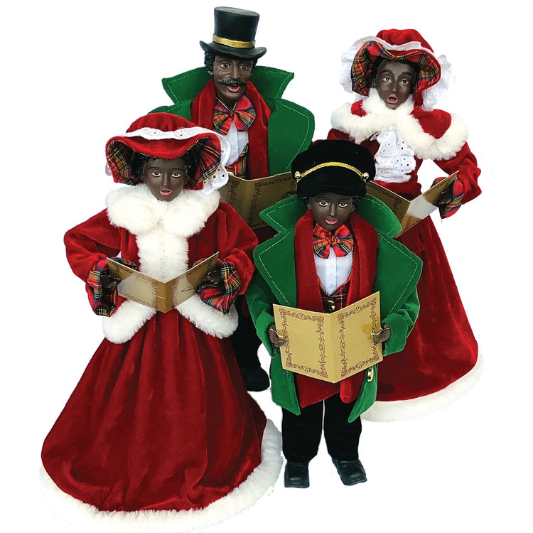 15-18" African American Christmas Carolers SET of 4