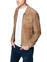 Suede Zip Front Jacket