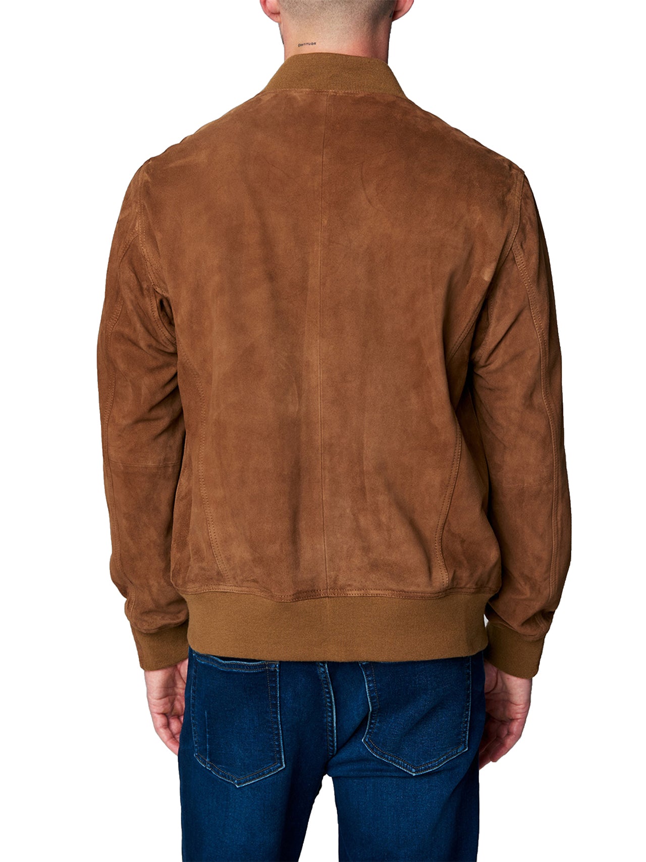  BlankNYC Suede Bomber Jacket - True Blue - Bonton