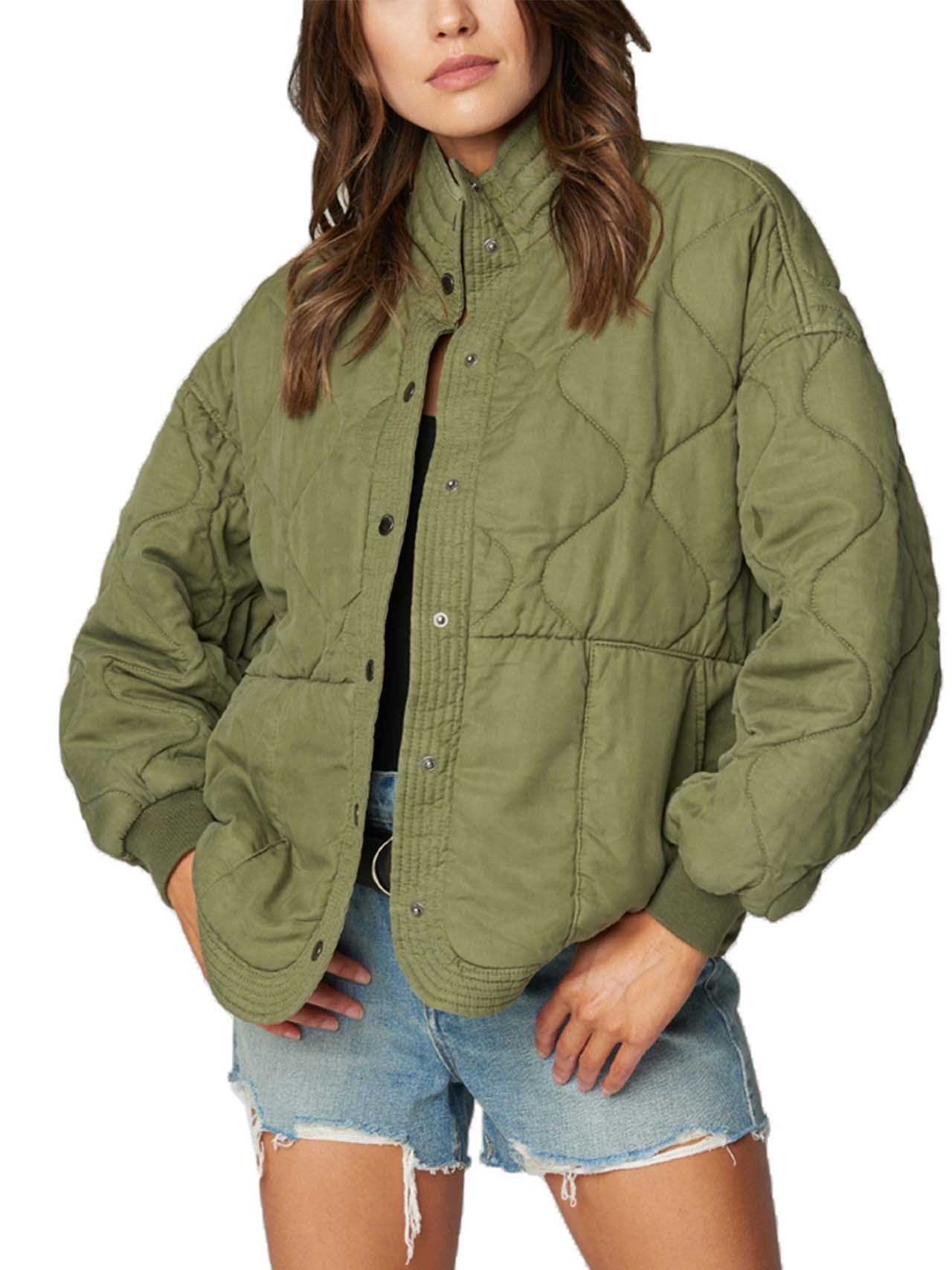  BlankNYC Green Quilted Jacket - Green - Bonton