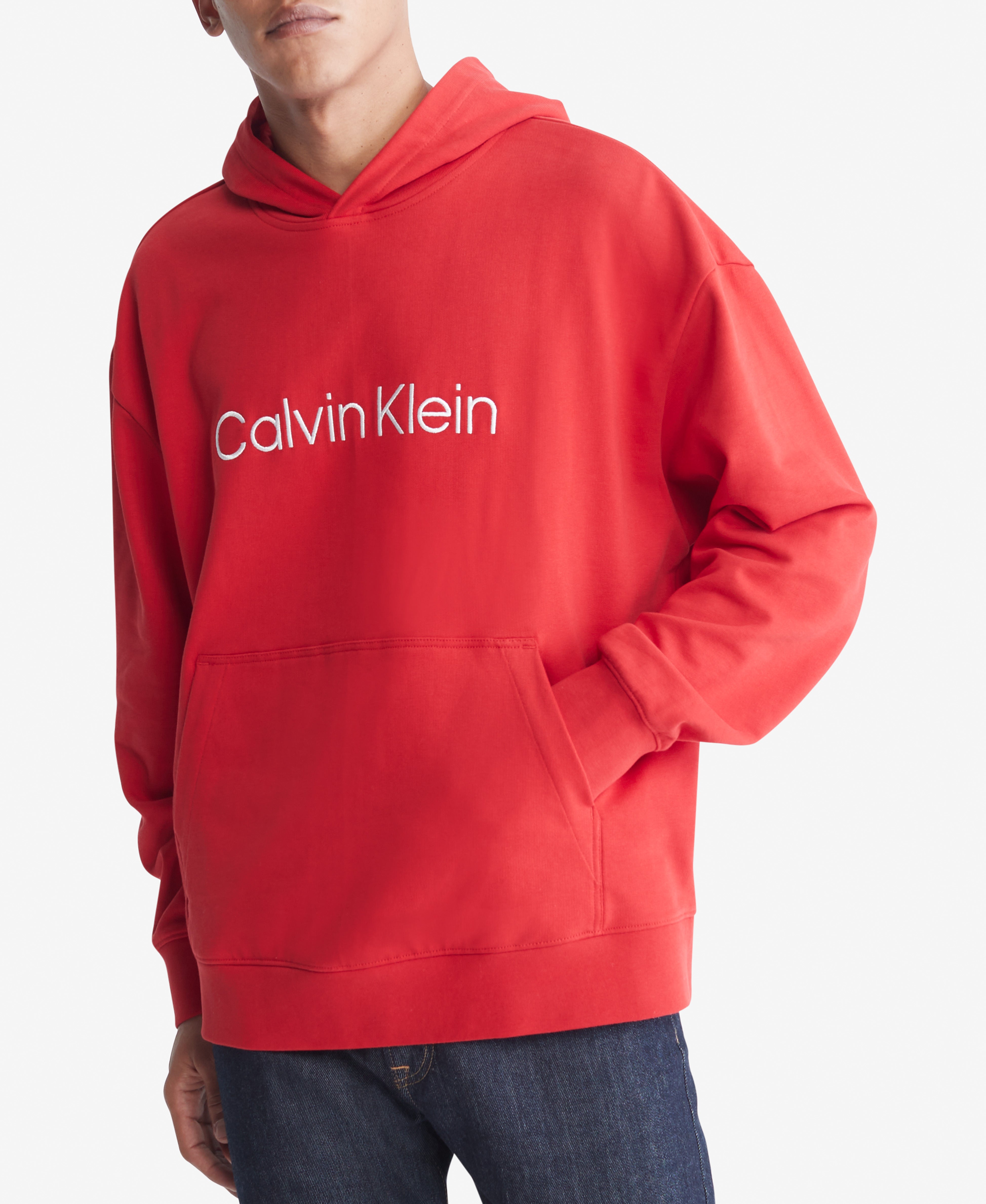  Calvin Klein Long Sleeves Standard Logo Terry - Black Beauty - Bonton