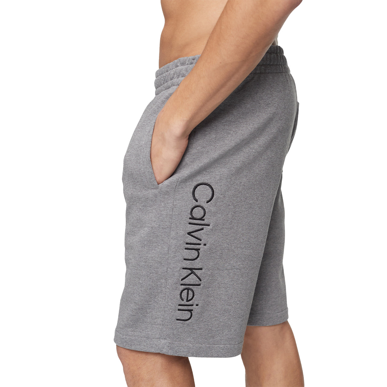  Calvin Klein Standard with Logo Terry Short - Black Beauty - Bonton