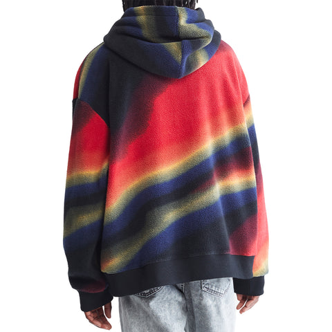 Long Sleeves Relaxed Printed Sherpa Logo Po Hood