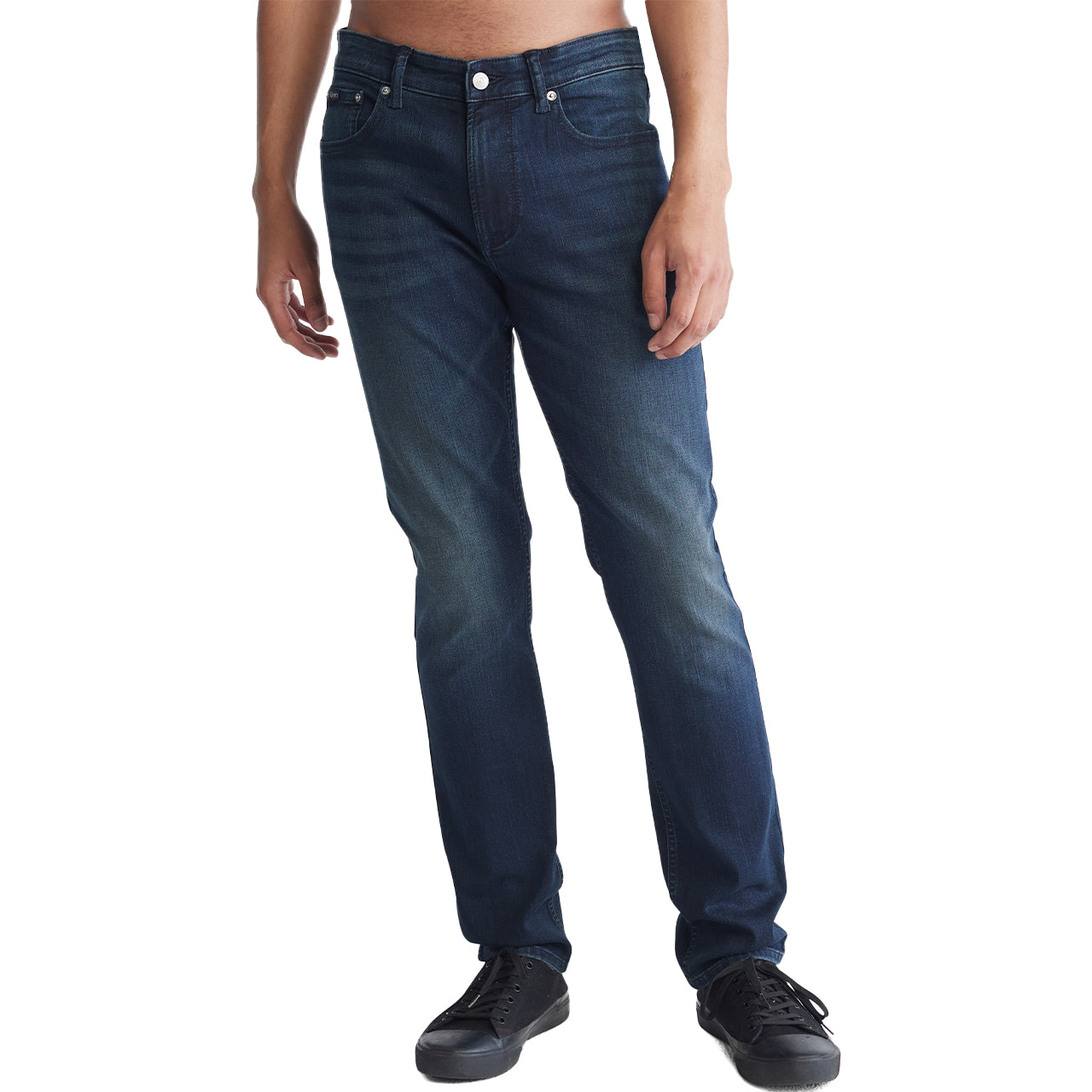  Calvin Klein Slim Stretch 5 Pocket Jean - Boston Blue Bl - Bonton
