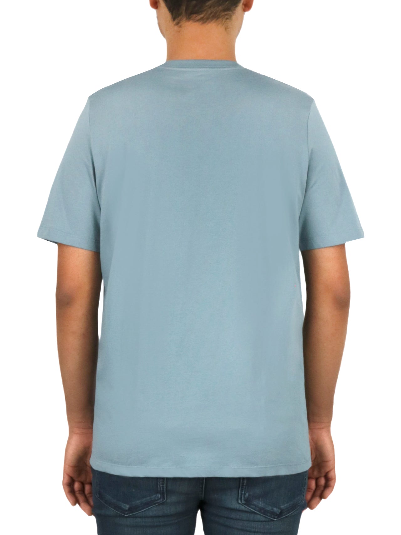  Calvin Klein Short Sleeves Matte Metallic Monogram Tee - Goblin Blue - Bonton