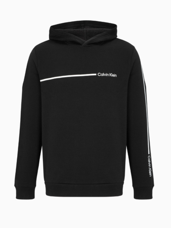  Calvin Klein Iconic Line Graph Hoodie - Brilliant White - Bonton