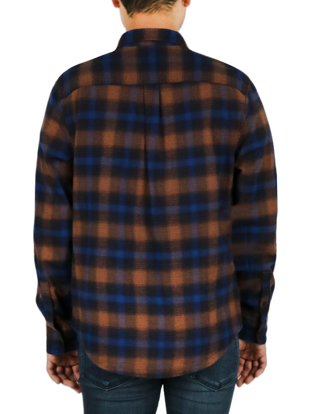  Calvin Klein Long Sleeves Linear Ombre Flannel Shirt - Aztec - Bonton