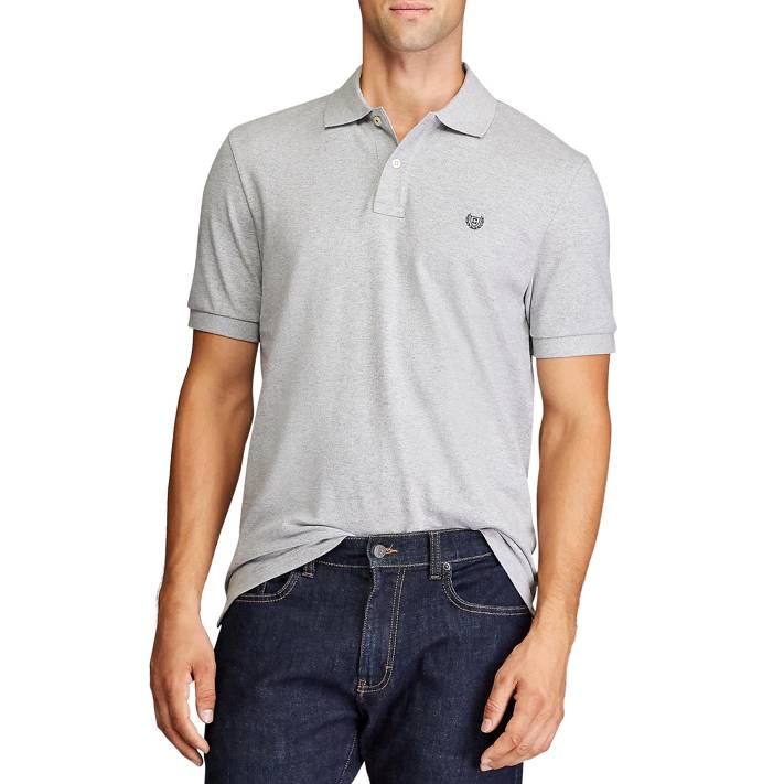  Chaps Chaps Men's Short Sleeve Everyday Solid Pique Polo - Newport Navy - Bonton