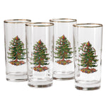 Christmas Tree Highball Glasses Set of 4
