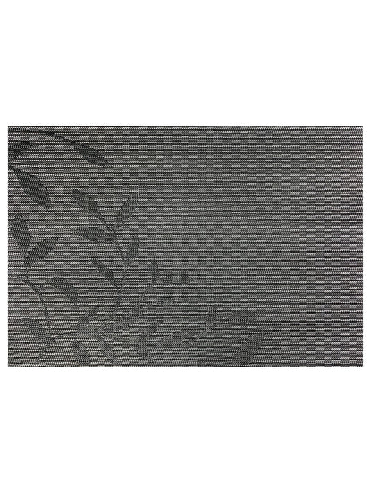 Everytable Leaves on Black Jacquard Placemat Set of 6