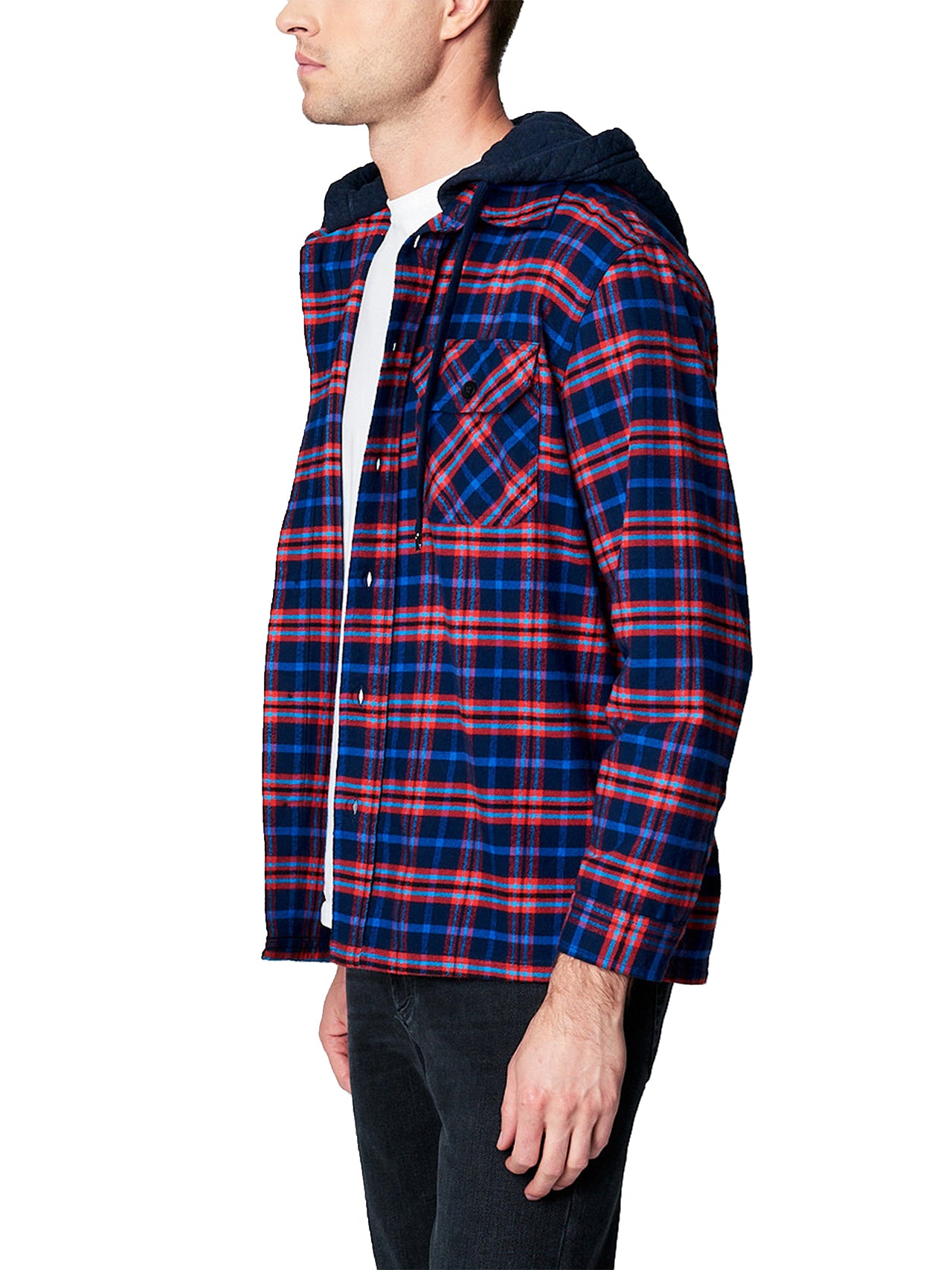  BlankNYC Flannel Shirt with Hood - Billingsgate - Bonton