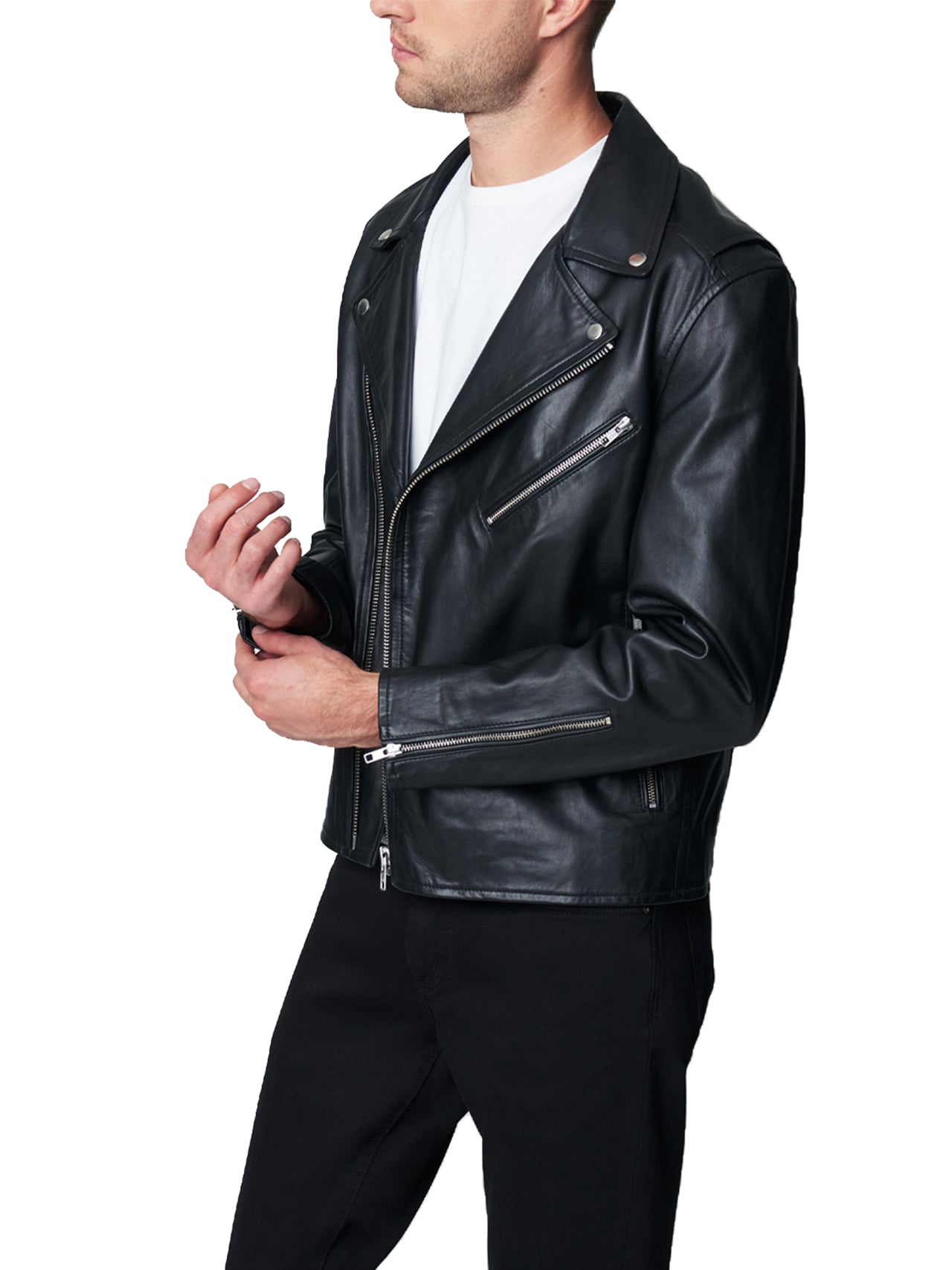  BlankNYC Intoxication Leather Moto Jacket - Black - Bonton