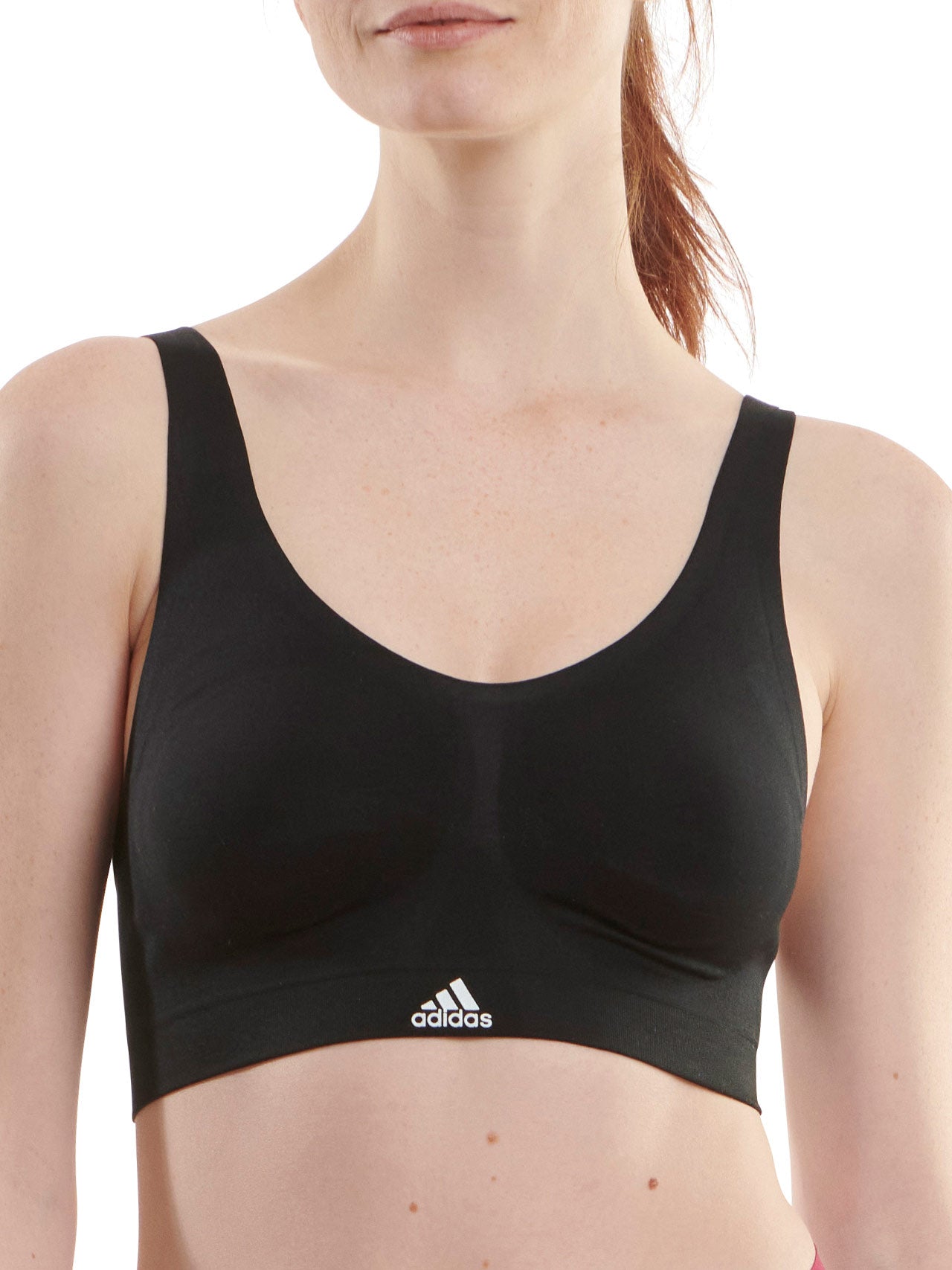  Adidas Naked Two-Ply Seamless Removable Cookies Bralette - Black - Bonton