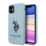 iPhone 11 - Silicone Light Blue Big Horse Logo Print And Microfiber Interior - U.S. Polo Assn.