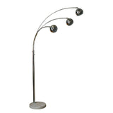 Triple Dome Floor Lamp with Marble Base