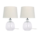 Clear Glass Lamps Set of 2