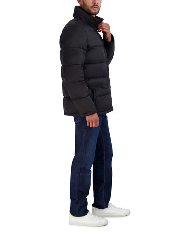 Men's Puffer Jacket with Stand-up Collar