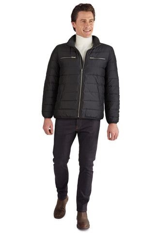 Men's Down Jacket with Front Zipper