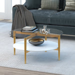 Boudica 36'' Wide Coffee Table with MDF Shelf
