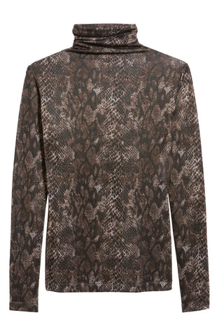 Seamless Printed Turtleneck