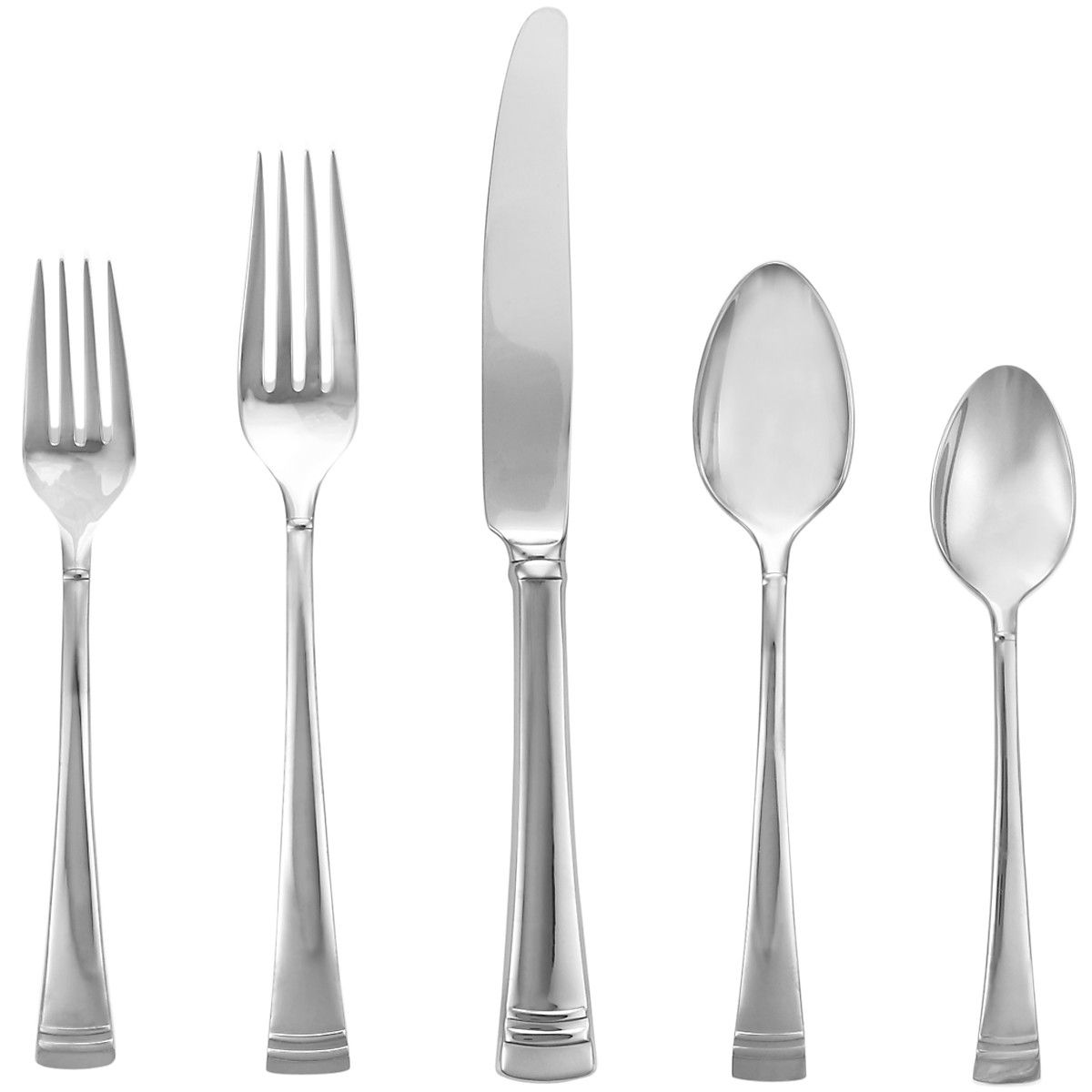  Lenox Federal Platinum 5-Piece Flatware Set - Stainless Steel - Bonton