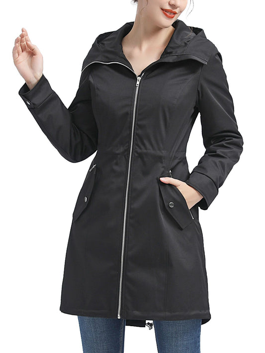 Women's Zip-Out Lined Hooded Raincoat