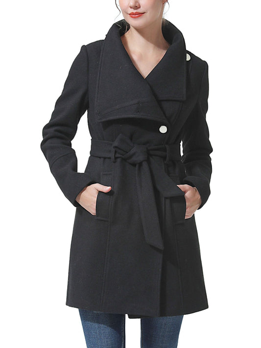 Women's Bel Hooded Wool Trench Coat