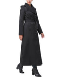 Women's Jessica Water-Resistant Hooded Long Trench Coat