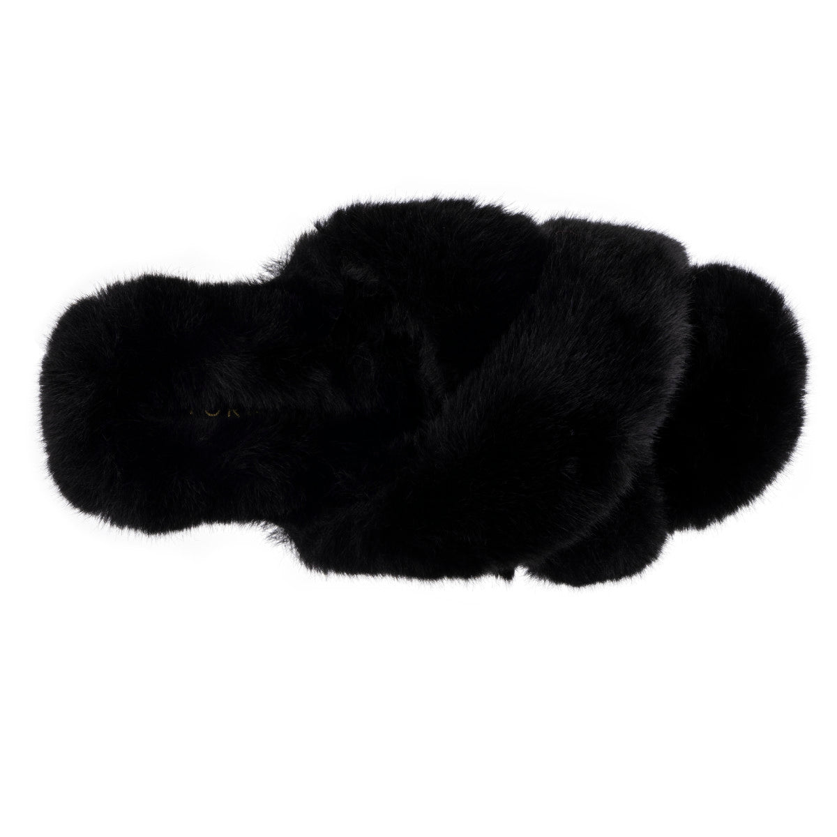  Women's Luna Furry Slides - Black - Bonton