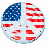 Red and Blue Stars Stripes Peace Sign Swimming Pool Float 60-Inch