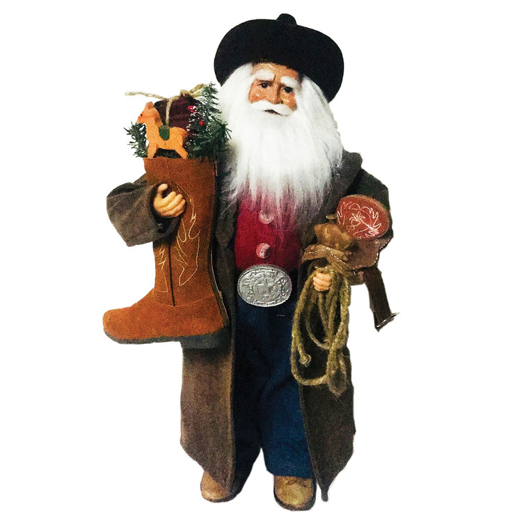 20" Cowboy Santa with Leather Boot