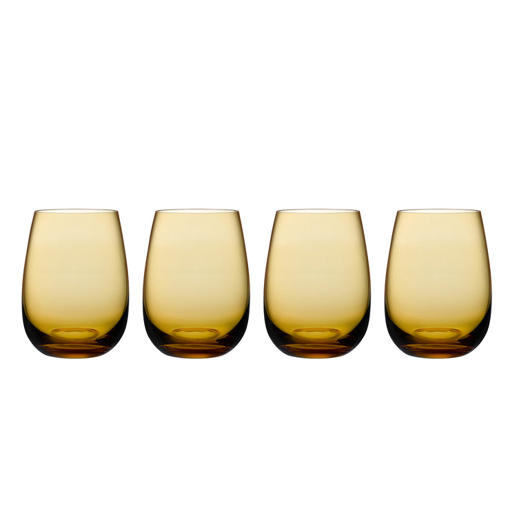 Colored U Tumbler Glass Set of 4