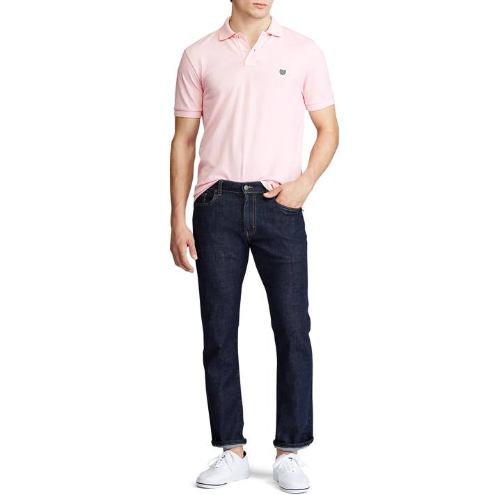  Chaps Chaps Men's Short Sleeve Everyday Solid Pique Polo - Oxford Pink - Bonton