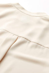 Plus Size Pop-over Blouse with Covered Placket And Side Slits