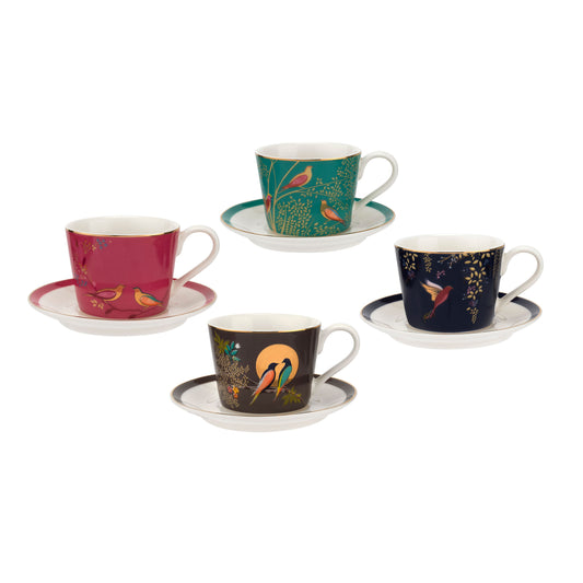 Sara Miller Chelsea Collection Espresso Cup & Saucer Set Of 4