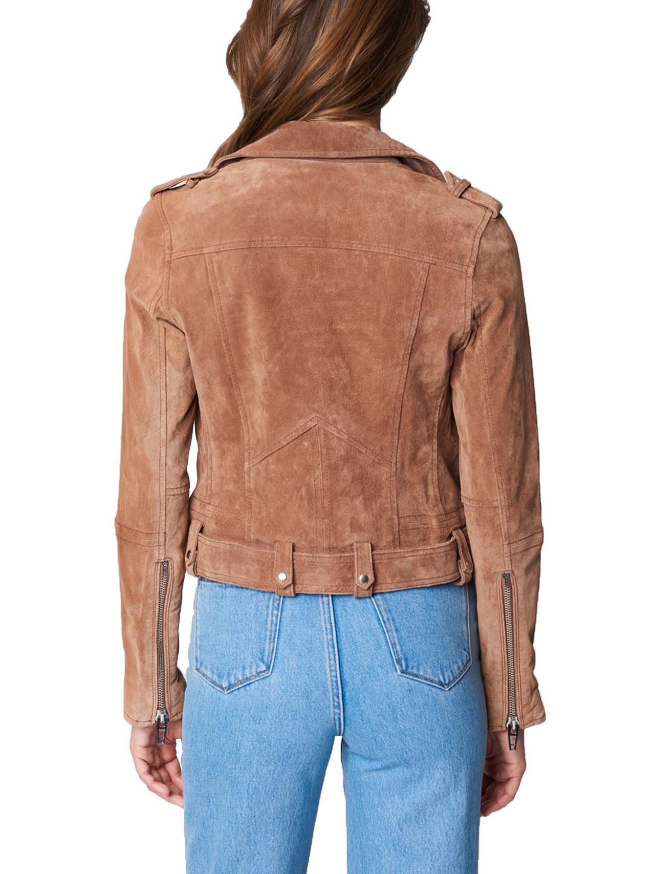  BlankNYC Women's Suede Motorcycle Jacket - Coffee - Bonton