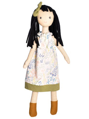 Jedda Doll in Blue and Green Printed Dress