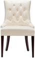  Safavieh Amanda Chair with Nickel Nail Heads - Flat Cream - Bonton