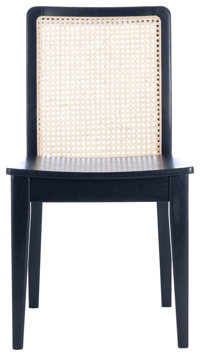  Safavieh Benicio Rattan Dining Chair Set of 2 - Black / Natural - Bonton